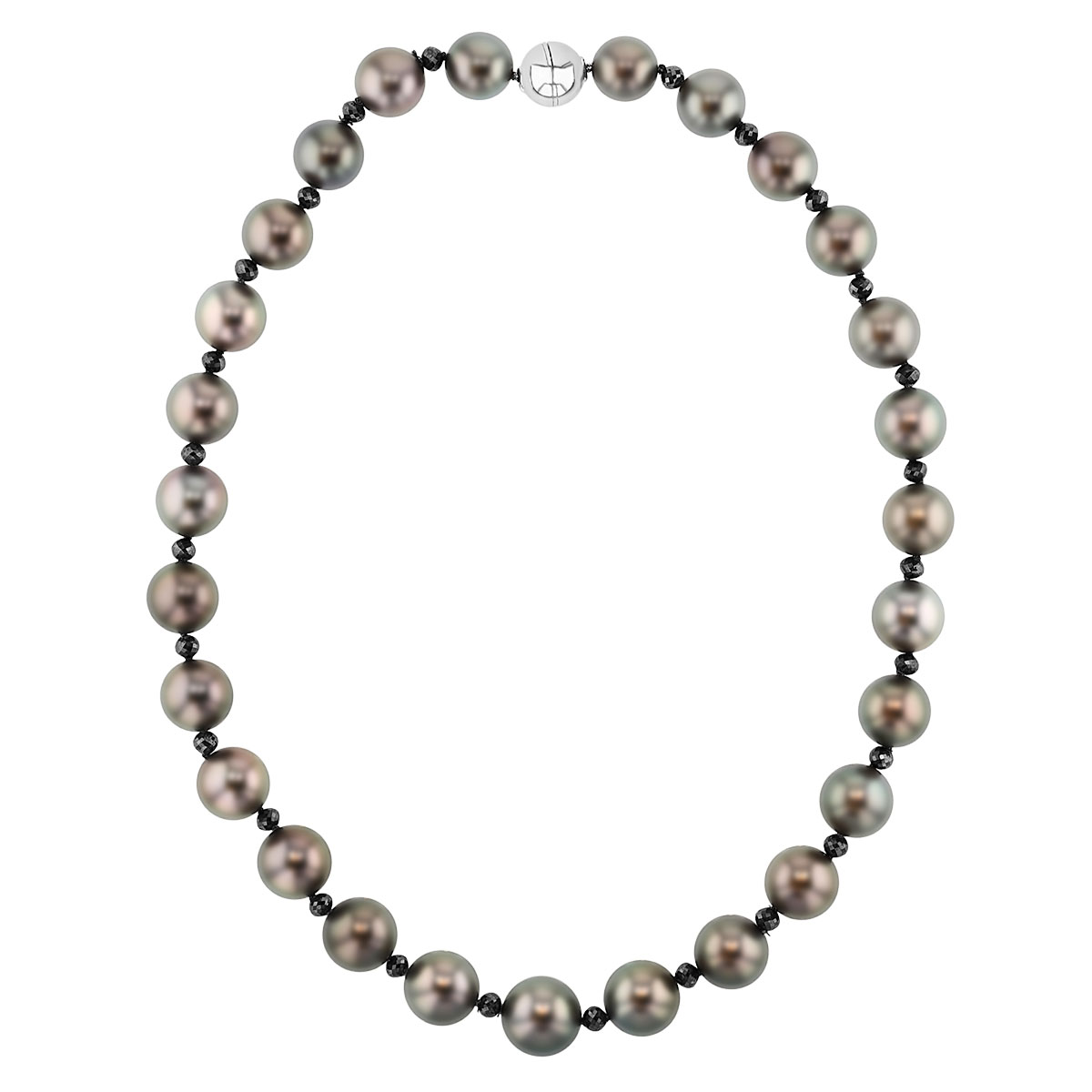Tara Tie - Black Silk & Pearls