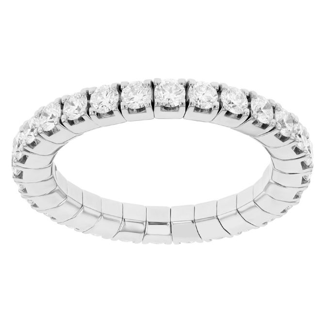 Roberto Demeglio Diamond Stretch Eternity Ring in White Gold