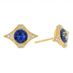 Details about   Lab Created Round Cut Approx 1.10tcw Blue Sapphire Engagement Ring Set For Women 