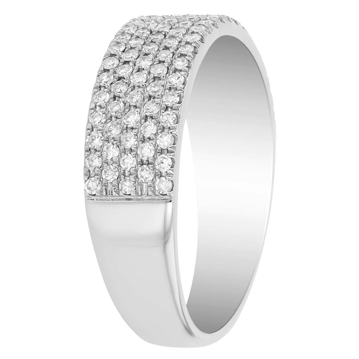 Diamond Pavé 5 Row Ring in White Gold