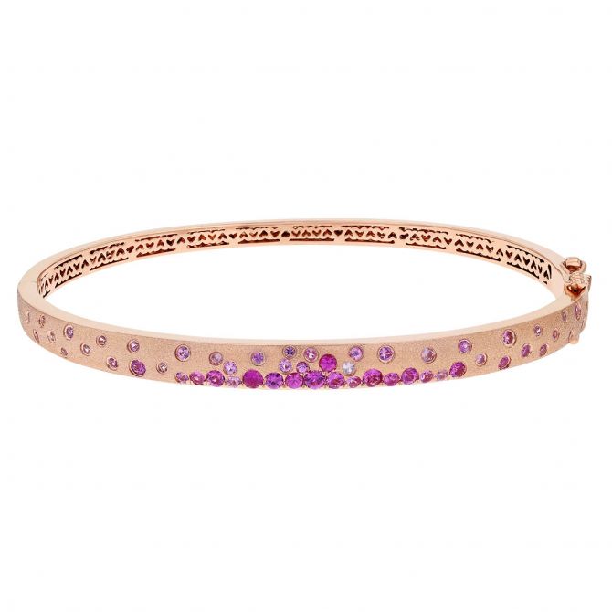 Pink Sapphire Bangle Bracelet – Rachel Reid