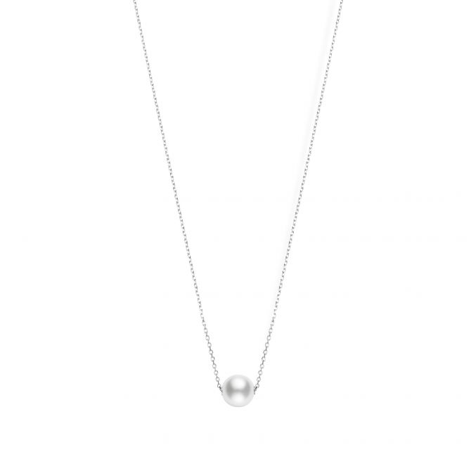 Buy Salanda Single Pearl Necklace for Women, White Dainty CZ Pearl Drop Pendant  Necklace| Elegant adjustable Chain Necklace| 18k Silver Plated Pearl  Necklace for Women Online at desertcartINDIA