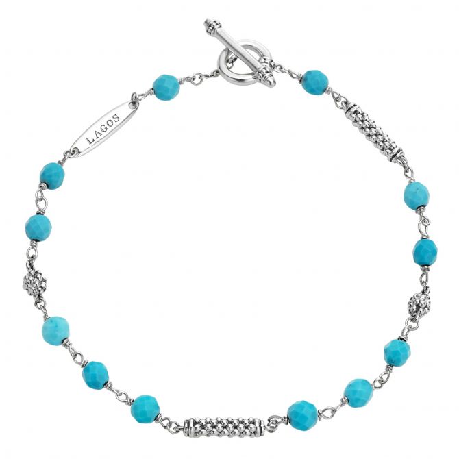 LAGOS Caviar Icon Turquoise Beaded Bracelet, 7.75"