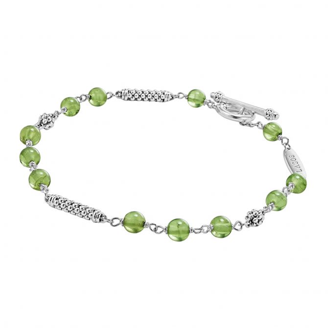 LAGOS Caviar Icon Peridot Beaded Bracelet, 7.75"