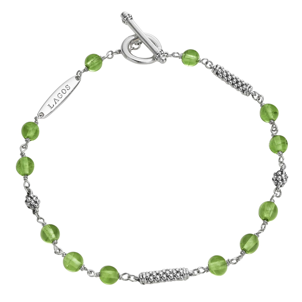 LAGOS Caviar Icon Peridot Beaded Bracelet, 7.75