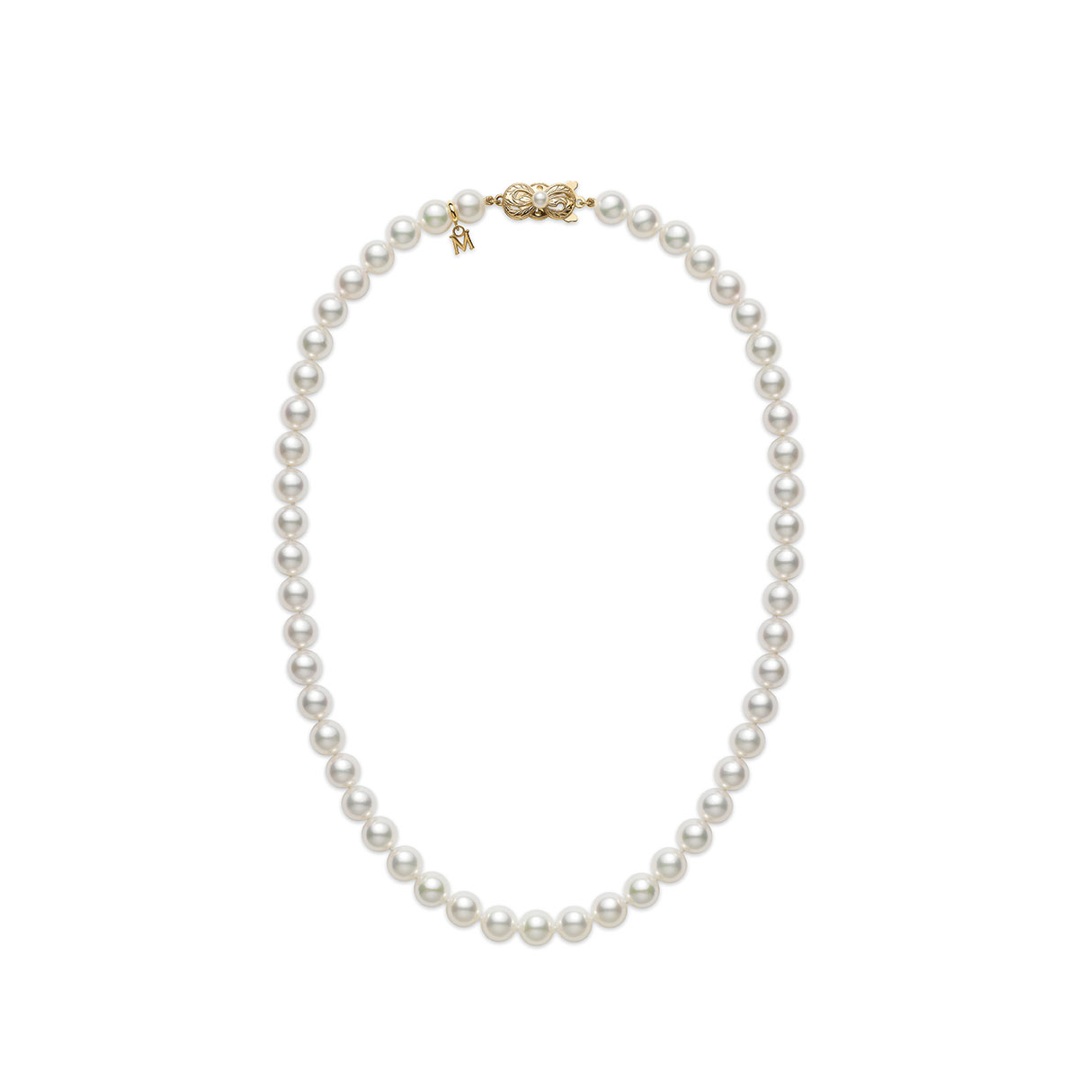 Mikimoto Akoya Cultured Pearl Strand Necklace in Yellow Gold, 18