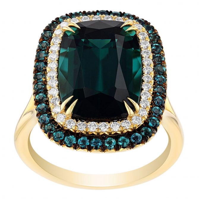 Indicolite Tourmaline & Diamond Ring - Fine Jewelry by Tamsen Z