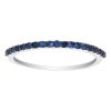 Round Sapphire Shared Prong Stacking Ring in Yellow Gold