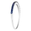 Round Sapphire Shared Prong Stacking Ring in Yellow Gold