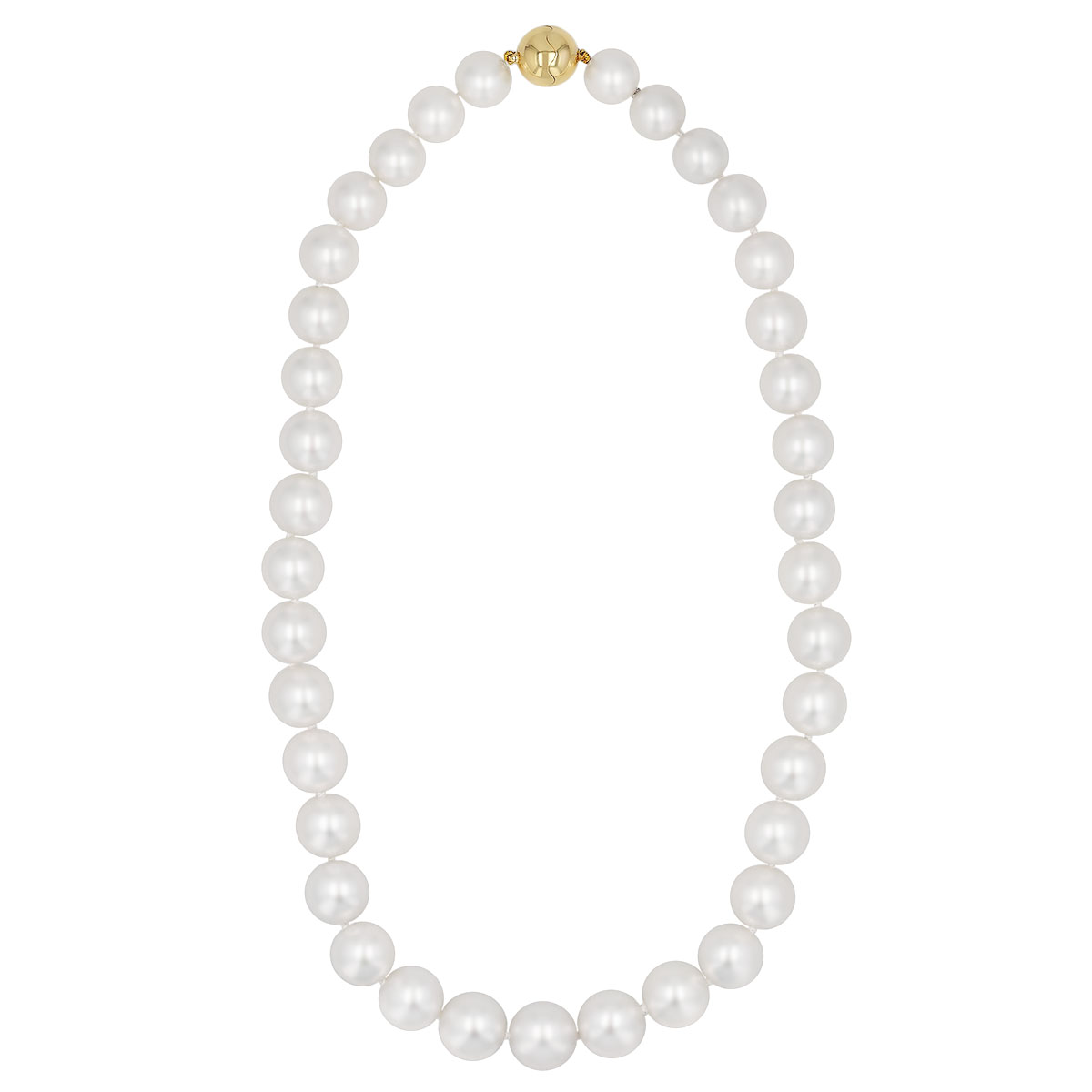TARA Pearls South Sea Cultured Pearl Strand Necklace with Yellow Gold Clasp, 17.5