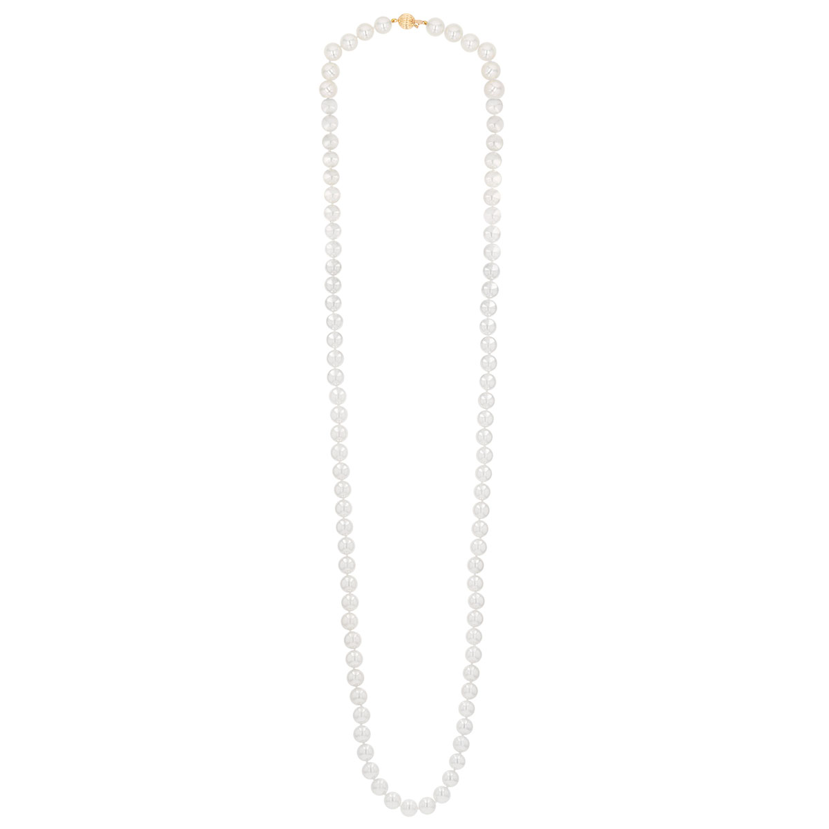 TARA Pearls White Cultured Pearl Necklace with Yellow Gold Clasp, 30