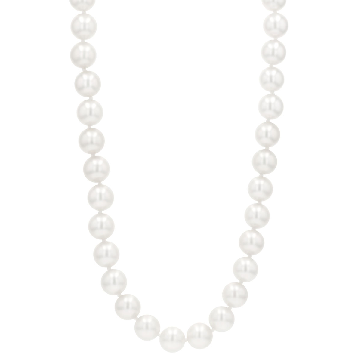 TARA Pearls White Cultured Pearl Necklace with Yellow Gold Clasp, 30