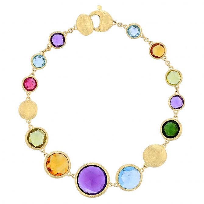 Marco Bicego Jaipur Mixed Gemstone Bracelet in Yellow Gold 7.25 BB2160 MIX01 Y Borsheims