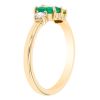 Mixed Shape Emerald, Peridot, Citrine & Diamond Cluster Ring in Yellow Gold