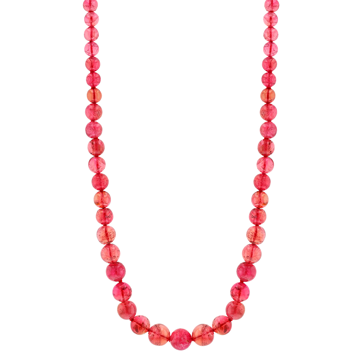 TARA Pearls Pink Tourmaline Bead Strand Necklace in White
