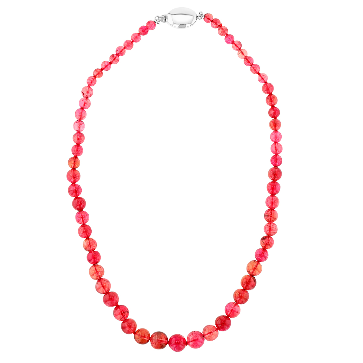 TARA Pearls Pink Tourmaline Bead Strand Necklace in White Gold, 16