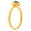 Gurhan Oval Blue Moonstone Cabochon Bezel Set Ring in 24K Yellow Gold