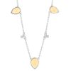 Pear Shape Citrine & Diamond Cluster Station Necklace in White Gold, 18"