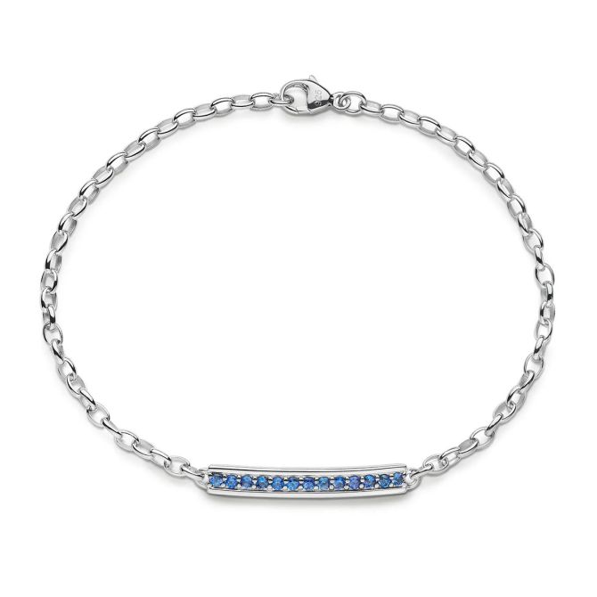 Monica Rich Kosann Posey "Carpe Diem" Sapphire Bracelet in Sterling Silver, 7"