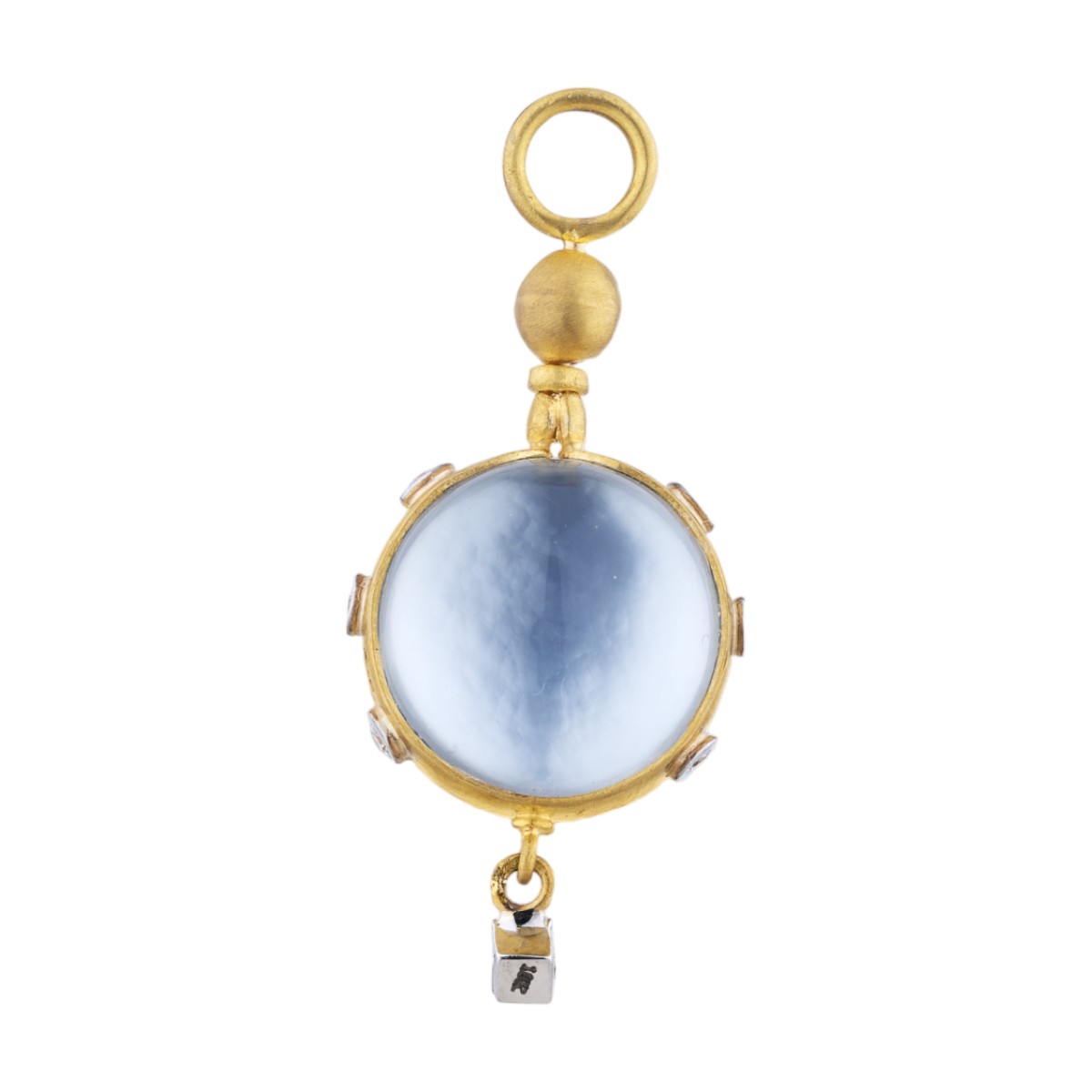 Lika Behar Day-N-Night Crystal Quartz, Lapis, & Mother of Pearl Triplet Pendant
