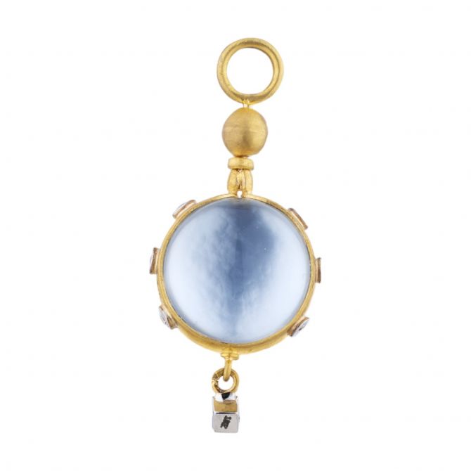 Lika Behar Day-N-Night Crystal Quartz, Lapis, & Mother of Pearl Triplet Pendant