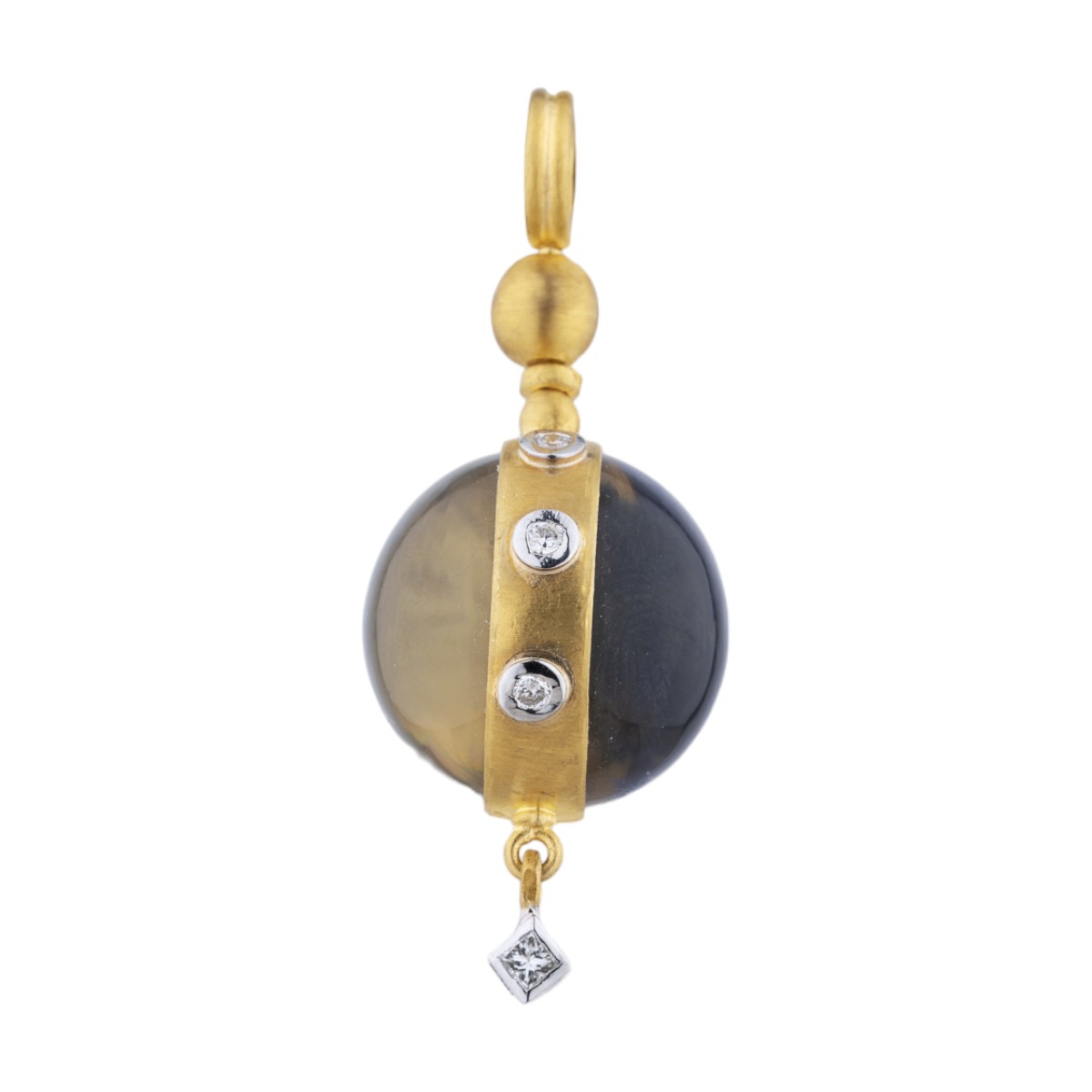 Lika Behar Day-N-Night Crystal Quartz, Lapis, & Mother of Pearl Triplet Pendant