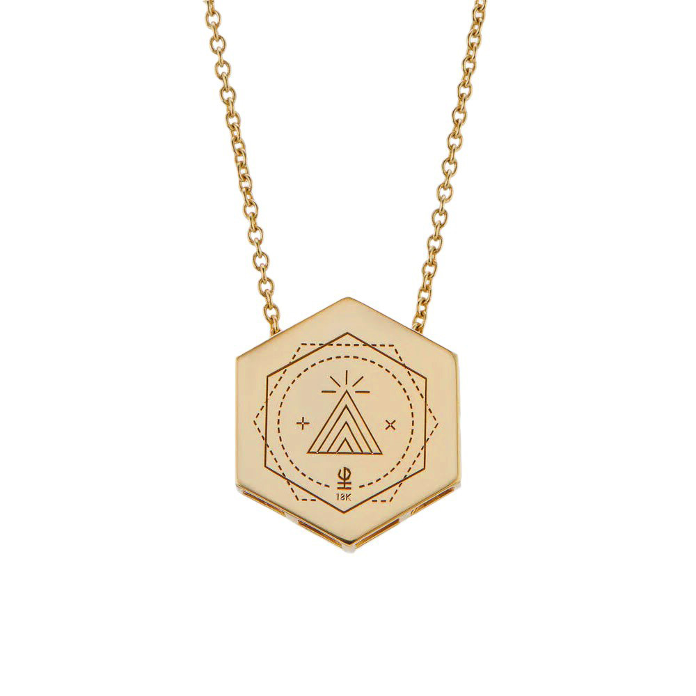 Harwell Godfrey Mother of Pearl & Amethyst Evil Eye Pendant in Yellow Gold, 18