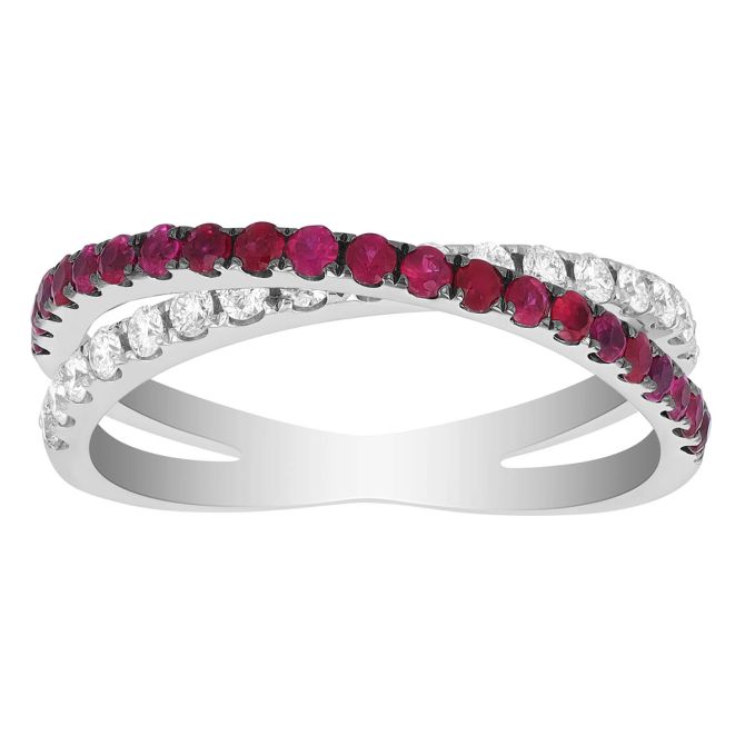 Ruby crossover ring hotsell