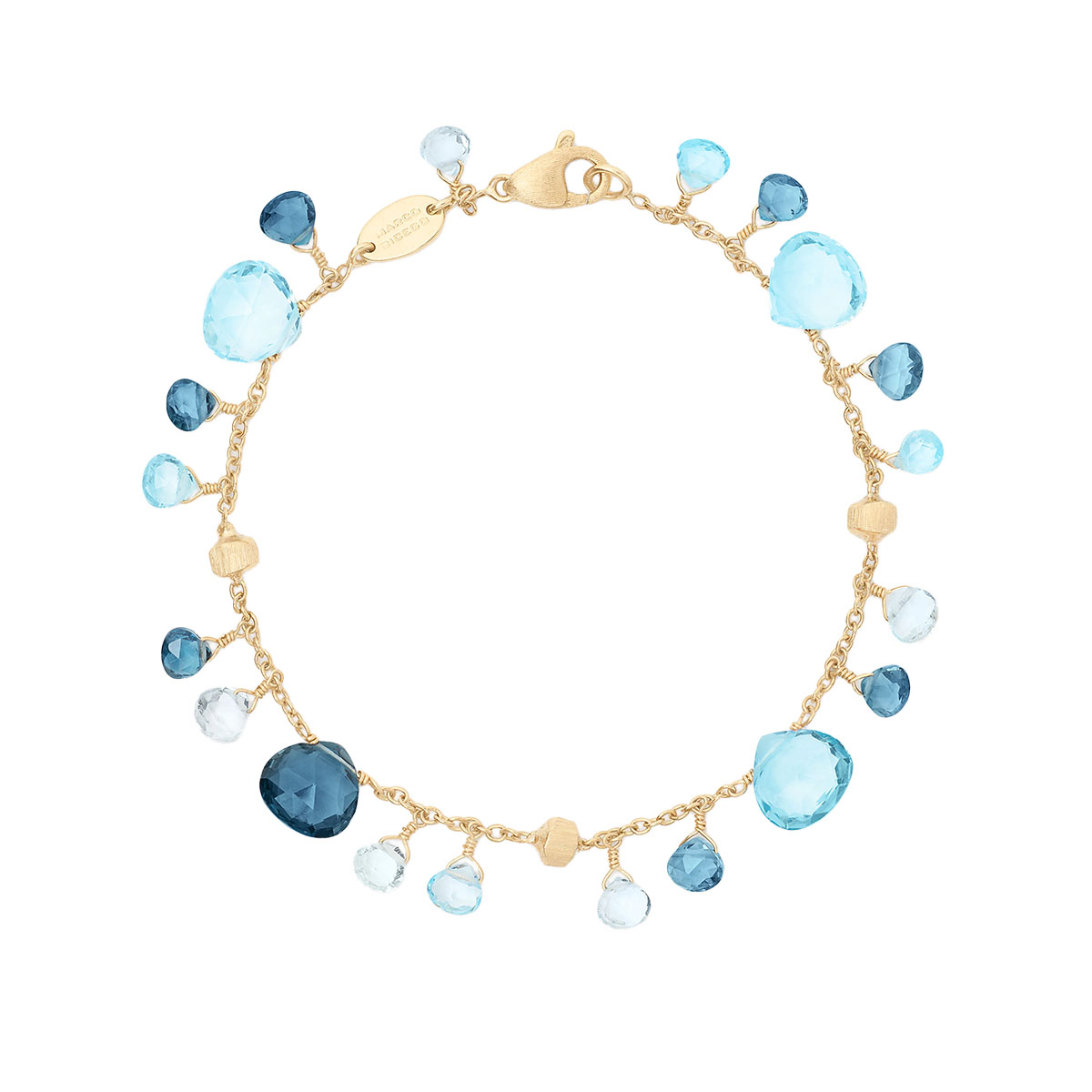 Marco Bicego Paradise Topaz Dangle Bracelet in Yellow Gold, 7.25