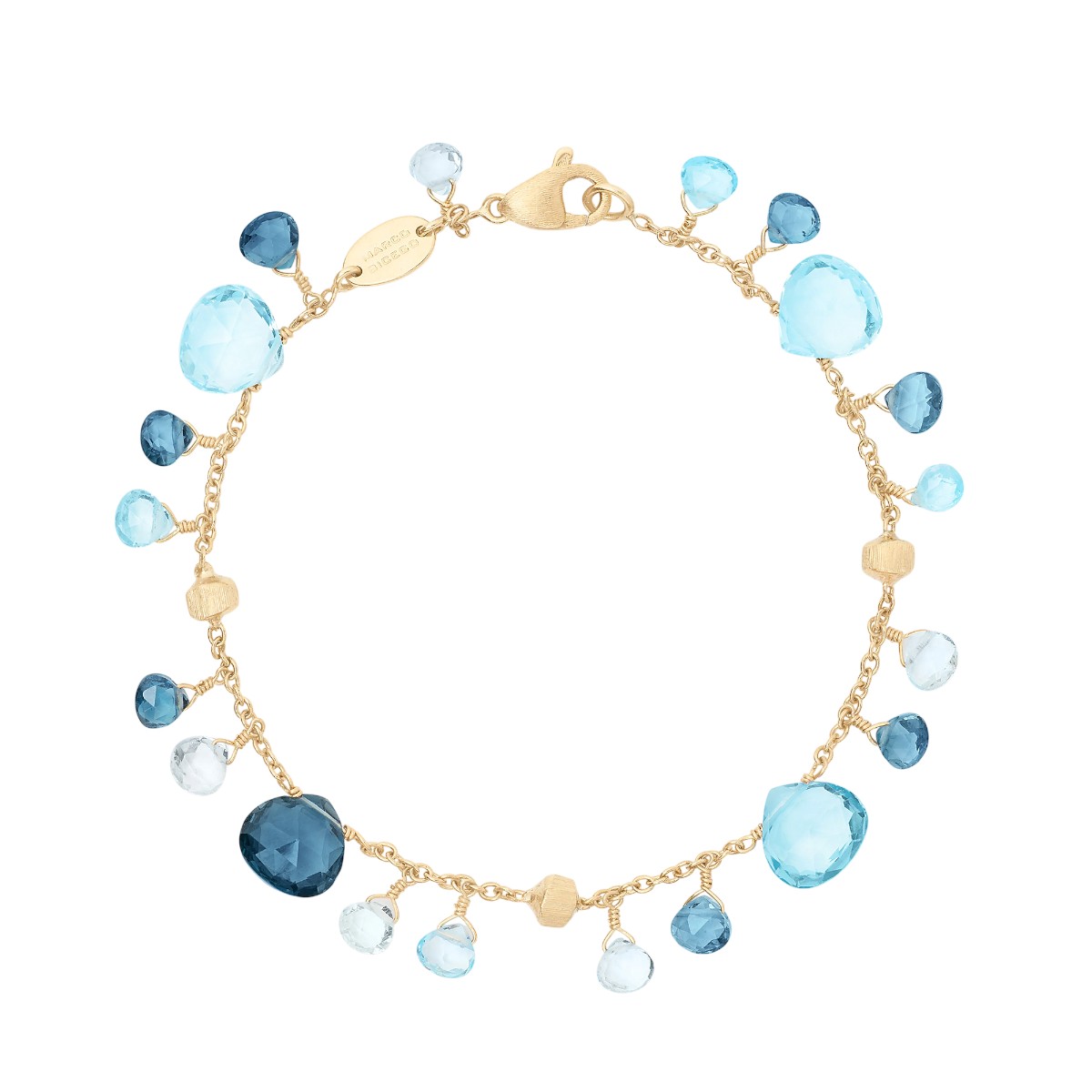 Marco Bicego Paradise Topaz Dangle Bracelet in Yellow Gold, 7.25