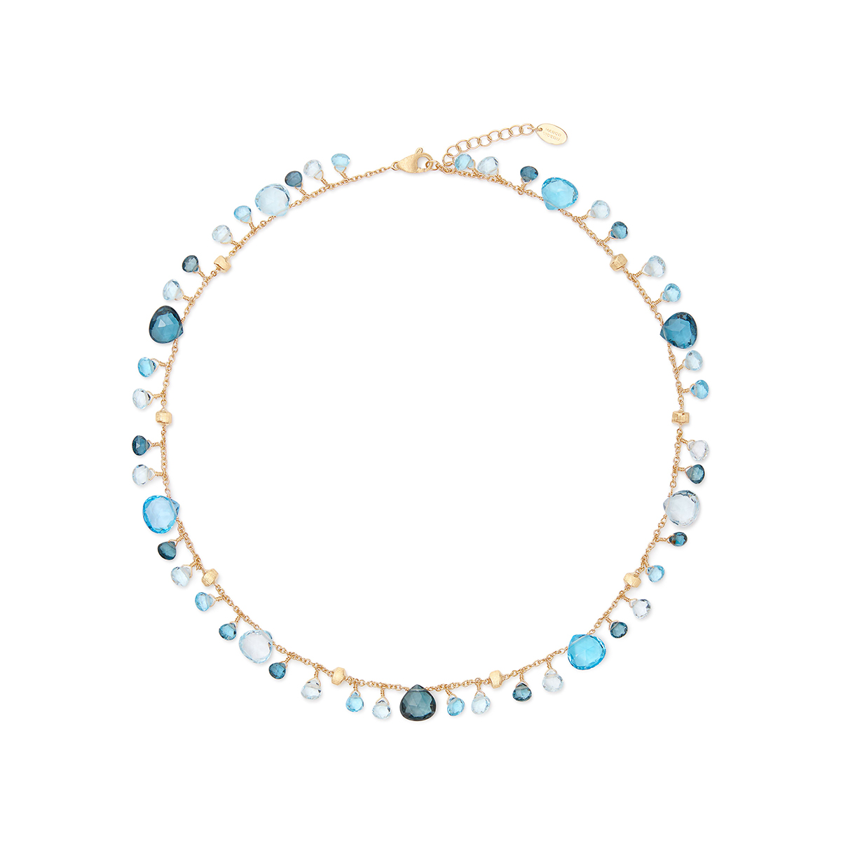 Marco Bicego Paradise Mixed Topaz Necklace in 18K Yellow Gold, 16.5