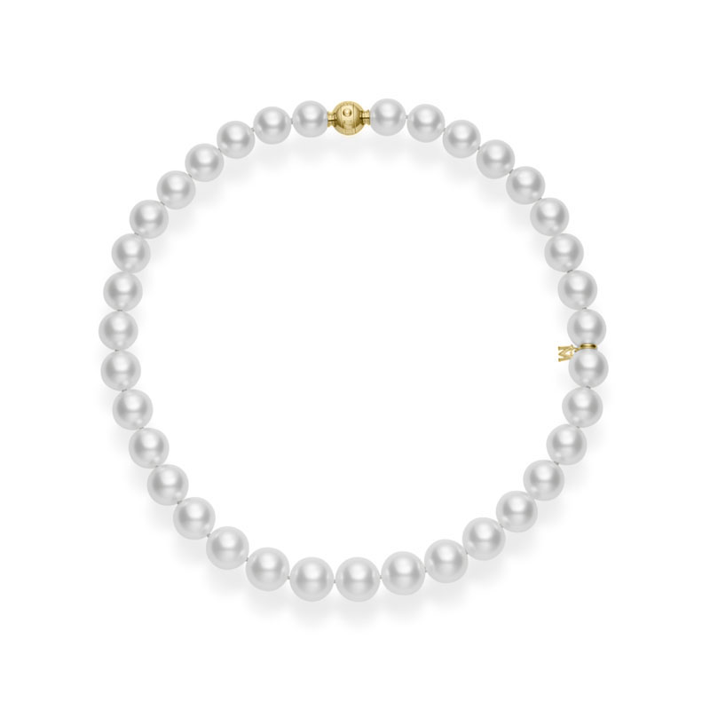 Mikimoto South Sea Cultured Pearl Strand Necklace with Yellow Gold Clasp, 16.25