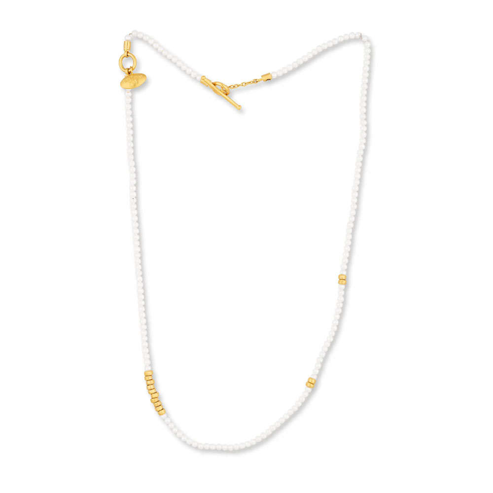 Lika Behar Sarah Cultured Pearl & Yellow Gold Bead Strand Necklace, 18