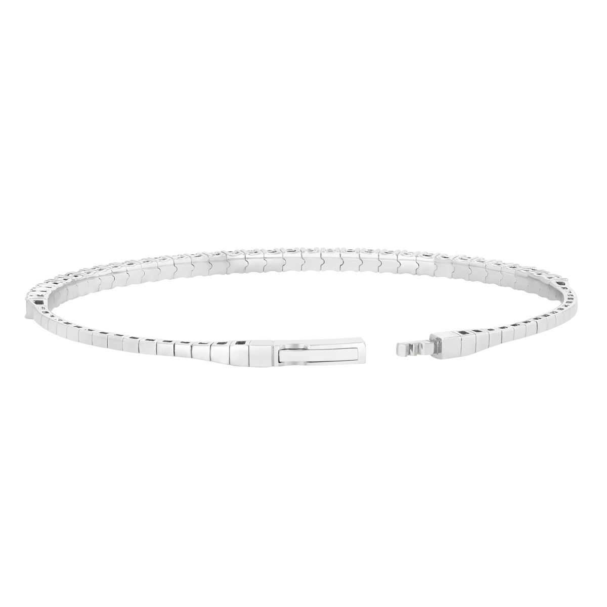 Round Alexandrite & Diamond Alternating Bracelet in White Gold