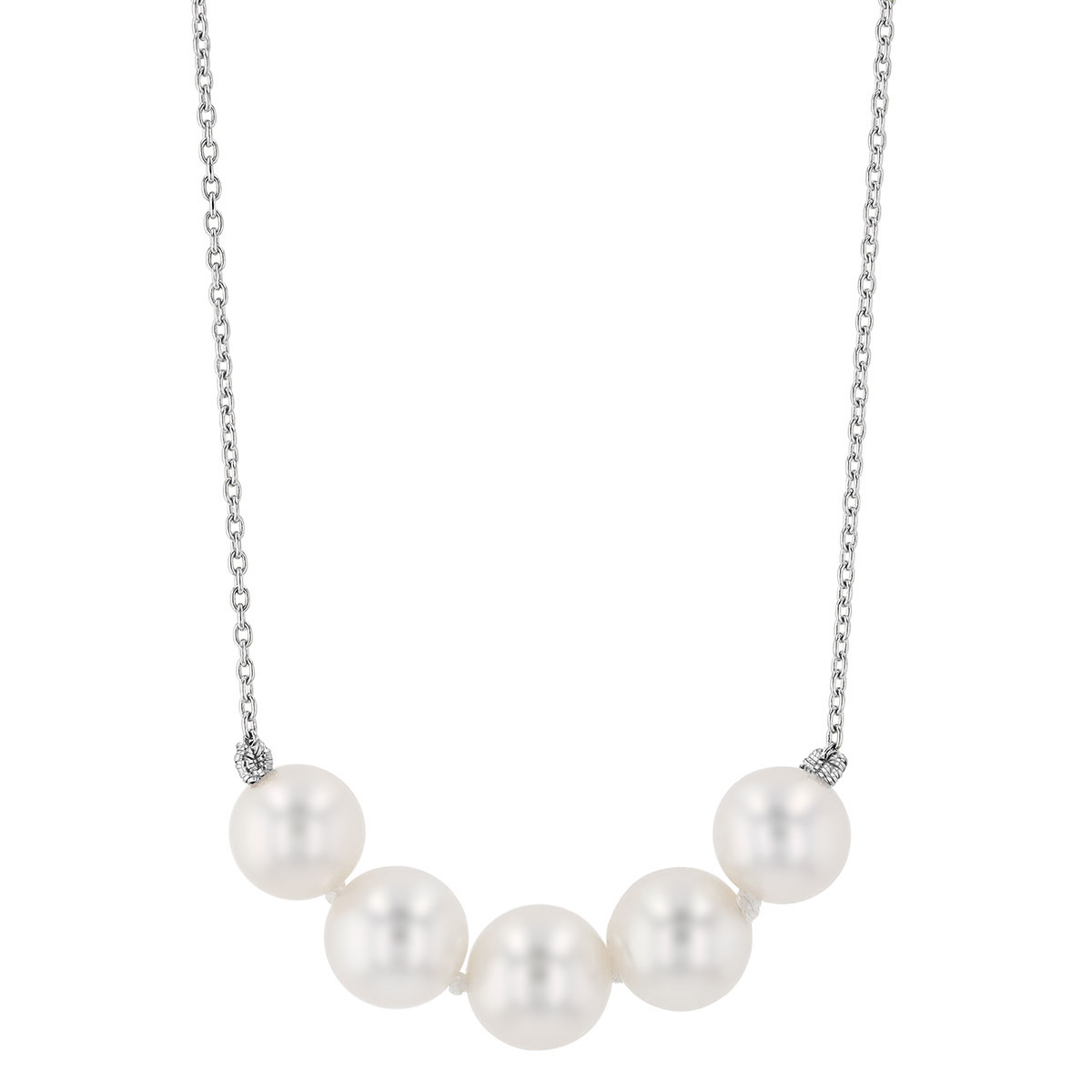 Ruby Open Circle Pendant in White Gold