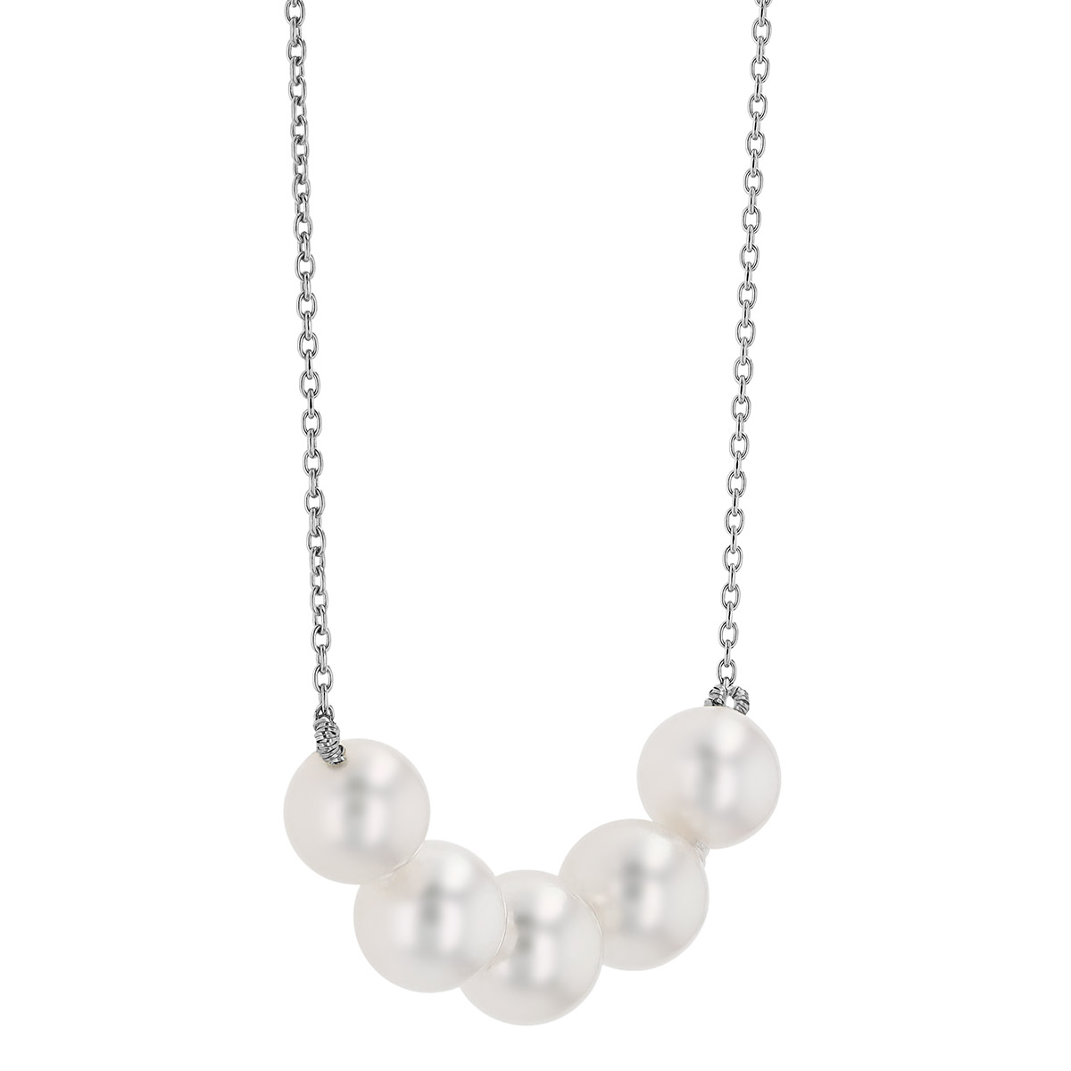 Ruby Open Circle Pendant in White Gold