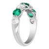 J.B. Star Round Emerald & Diamond Band in Platinum