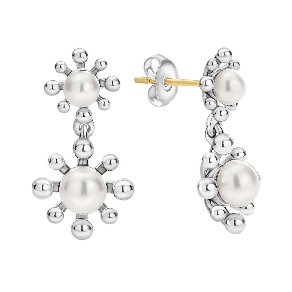 Lagos Luna Fleur Pearl Drop Earrings