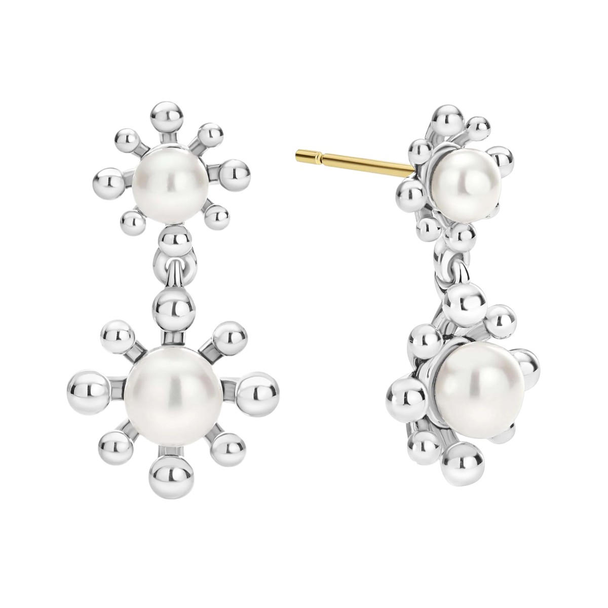 Lagos Luna Fleur Pearl Drop Earrings