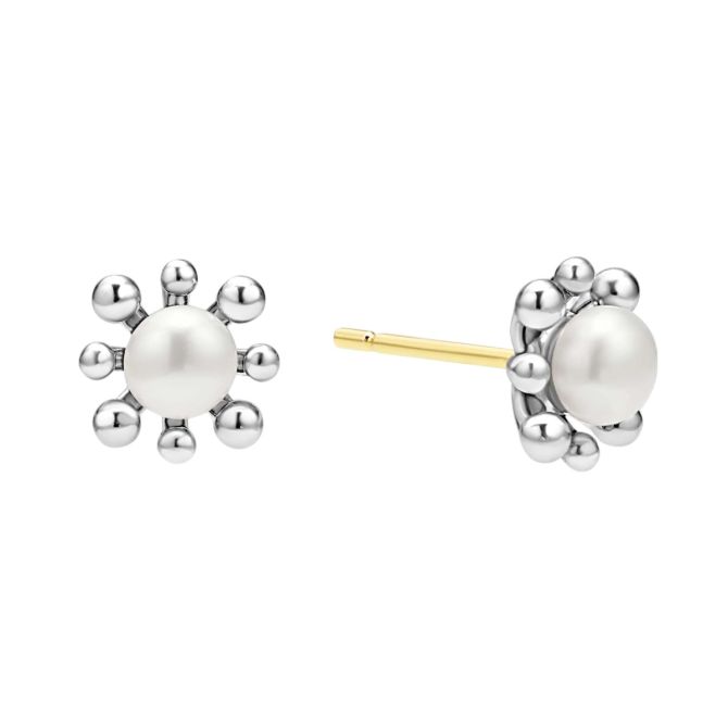Lagos Luna Fleur Pearl Stud Earrings