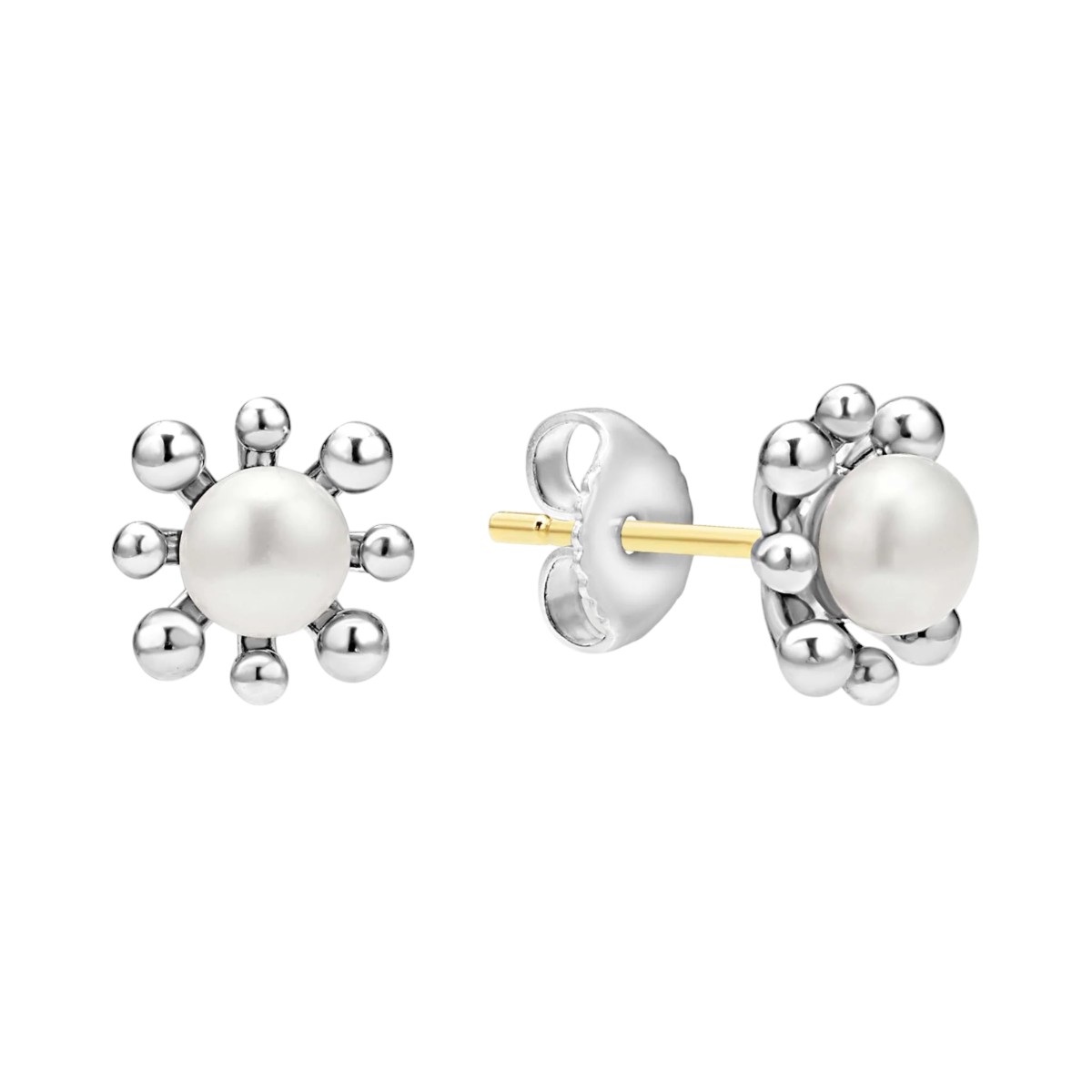 Lagos Luna Fleur Pearl Stud Earrings