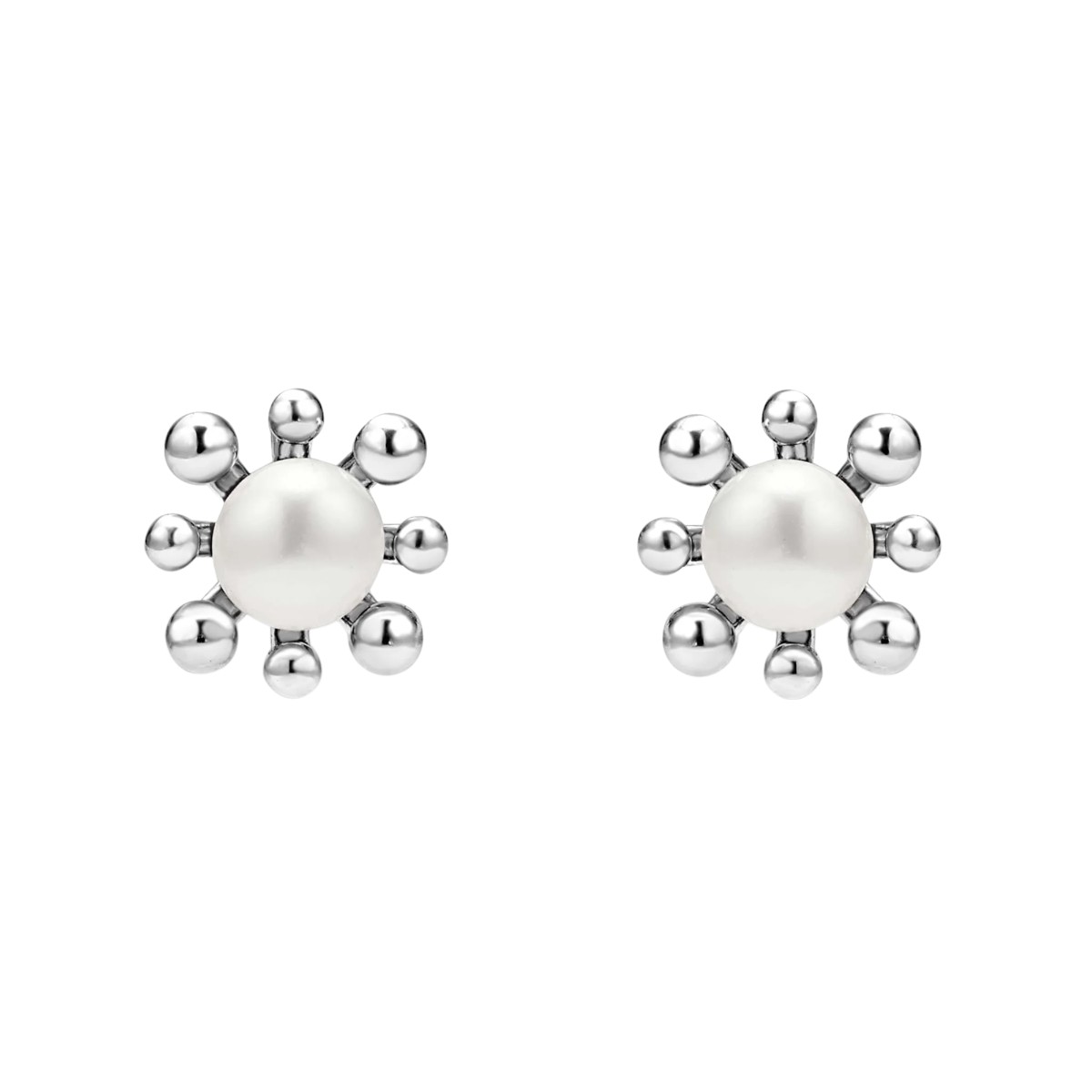 Lagos Luna Fleur Pearl Stud Earrings