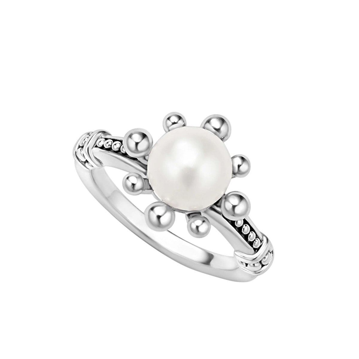 Lagos Luna Fleur Pearl Ring, Size 7