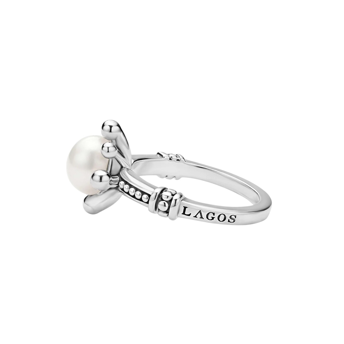 Lagos Luna Fleur Pearl Ring, Size 7