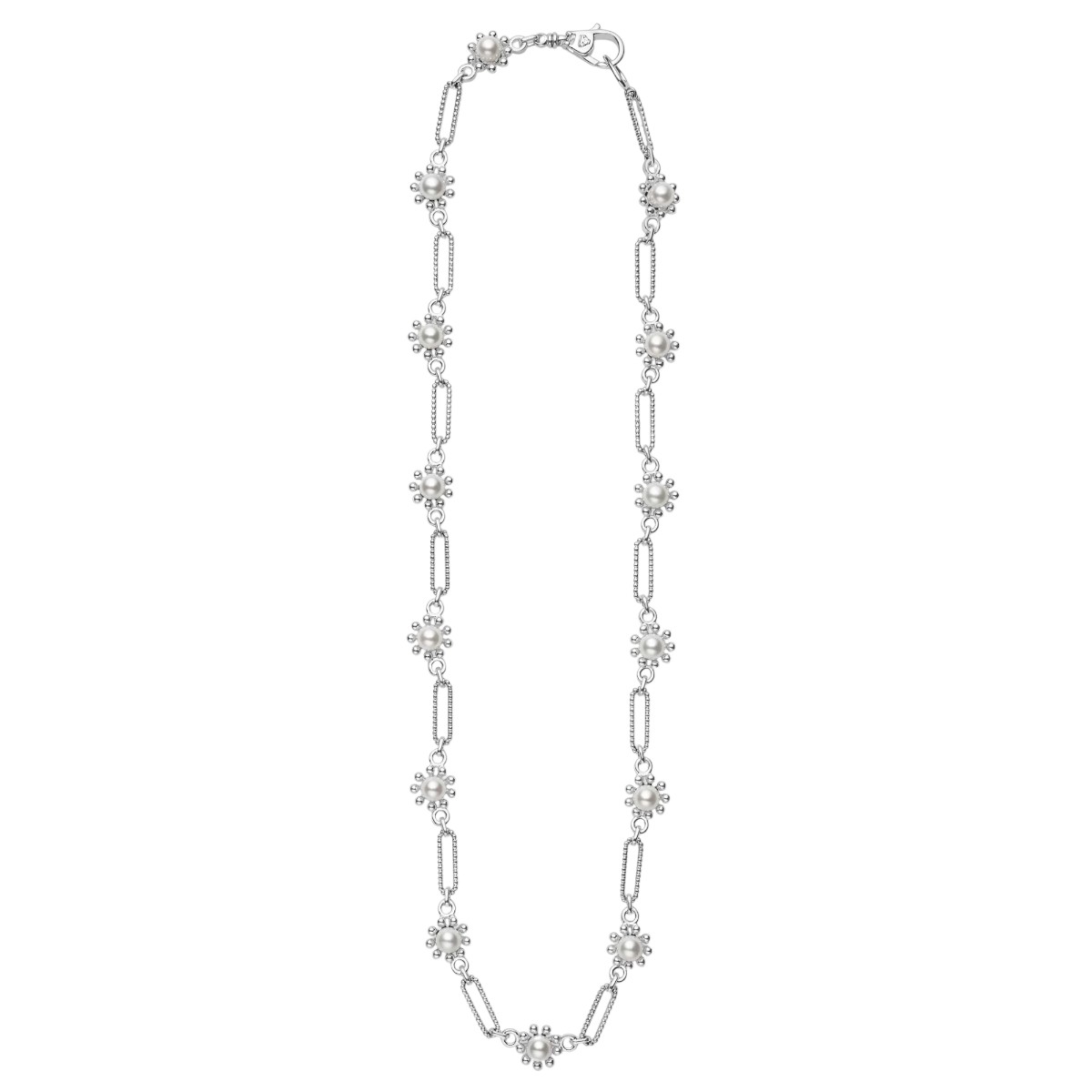 Lagos Luna Fleur Pearl Link Necklace