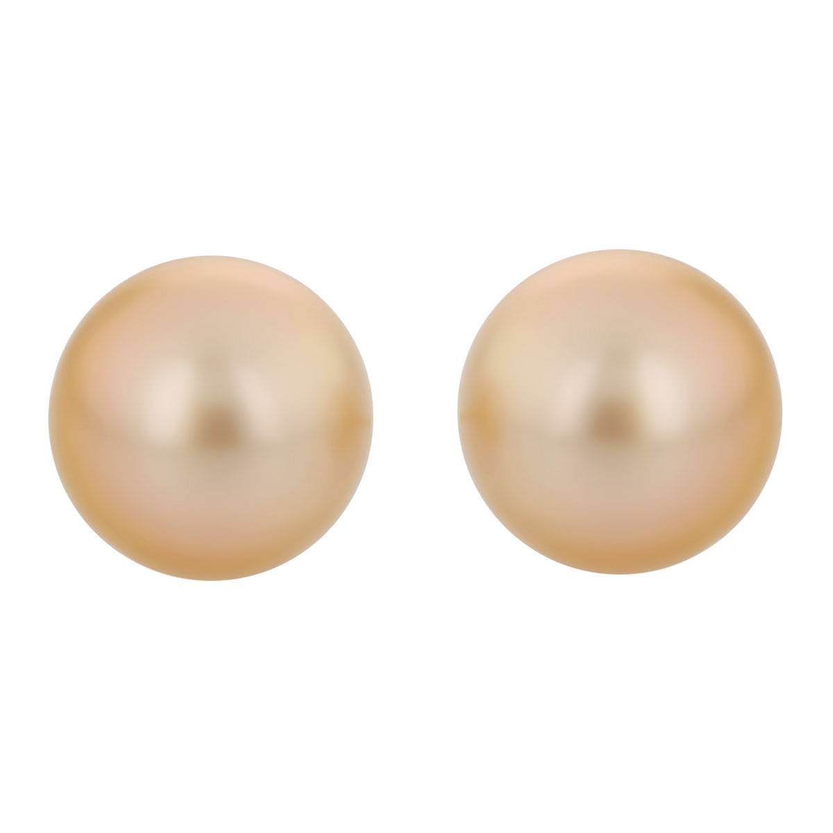 TARA Pearls Golden South Sea Cultured Pearl Stud Earrings in Yellow Gold, 9-10 mm