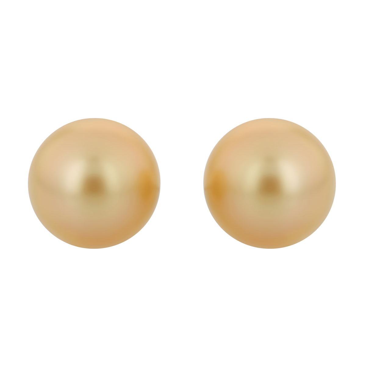 TARA Pearls Golden South Sea Cultured Pearl Stud Earrings in White Gold, 11-12 mm