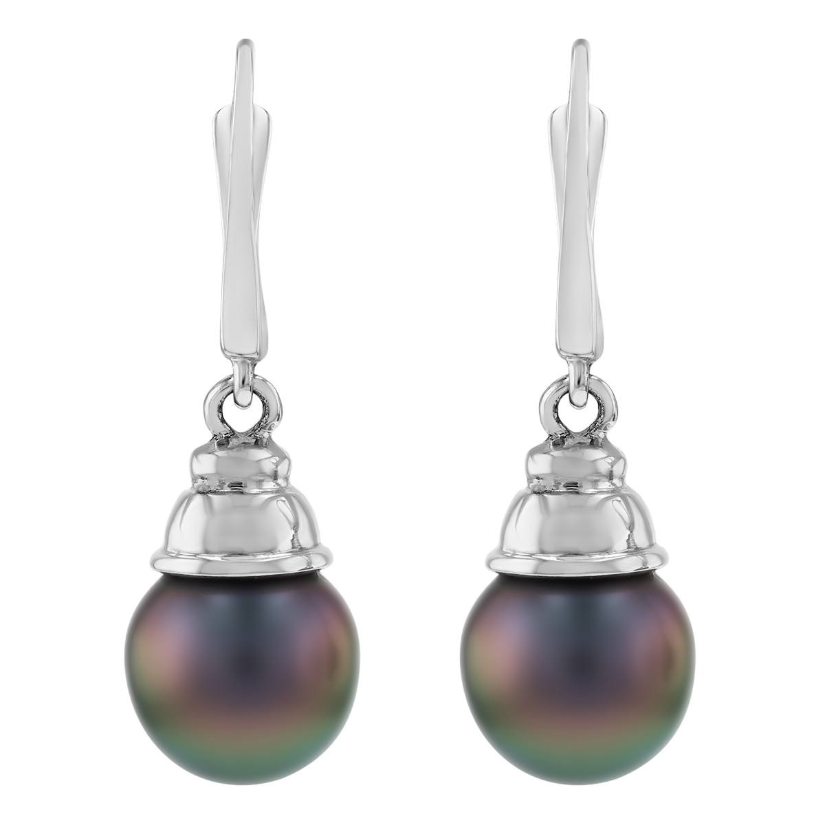TARA Pearls Tahitian South Sea Cultured Pearl Dangle Earrings in White Gold, 9-10 mm