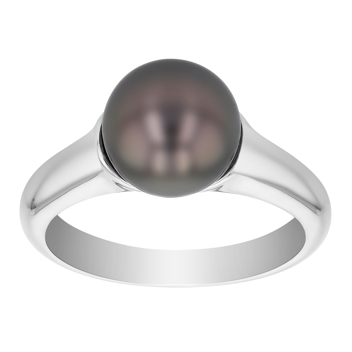 TARA Pearls Tahitian South Sea Cultured Pearl Ring in White Gold, 9-10 mm