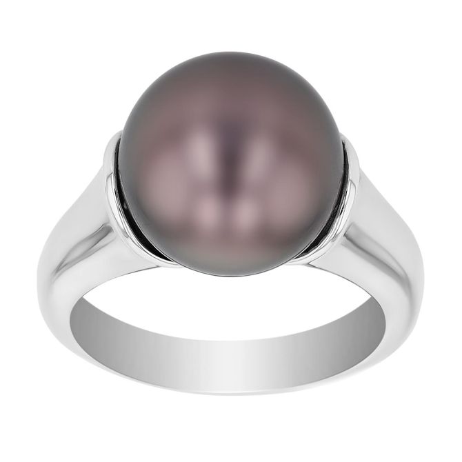 TARA Pearls Tahitian South Sea Cultured Pearl Ring in White Gold, 11-13 mm